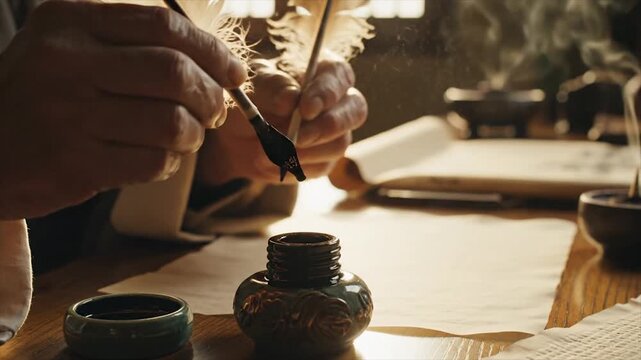 Writing with a Quill A Glimpse into Historical Correspondence.