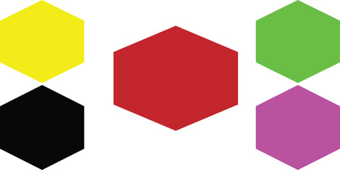 Hexagon icon of vector geometry hexagonal six sided polygon hexagon line. Geometric hexagon shape for graphic design