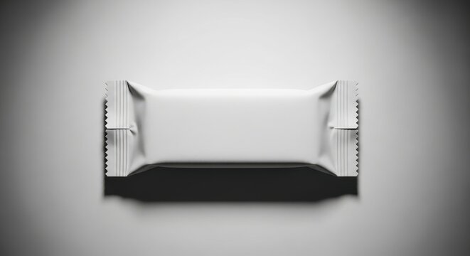 Modern blank candy bar wrapper mockup with subtle lighting and realistic texture