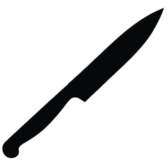 Kitchen Knife Silhouette Chef Utensil Cutlery Blade Sharp Metal Flatware