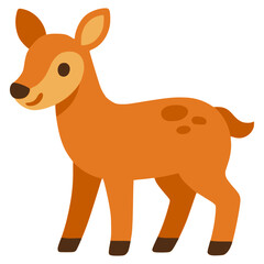 Little mousedeer wild cute animal flat color vector illustration template design