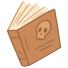 opened hardback book science education flat color vector illustration template design