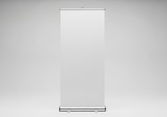 Blank retractable roll up banner stand for advertising display mockup studio shot