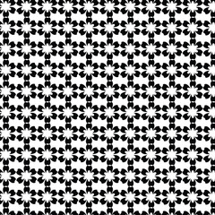Floral pattern isolated on white background with symmetry.