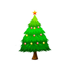 Obraz premium christmas tree vector illustration