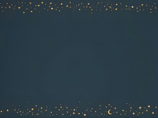 星と月のシンプルなボーダー