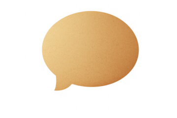 Speech bubble shape isolated on a transparent background