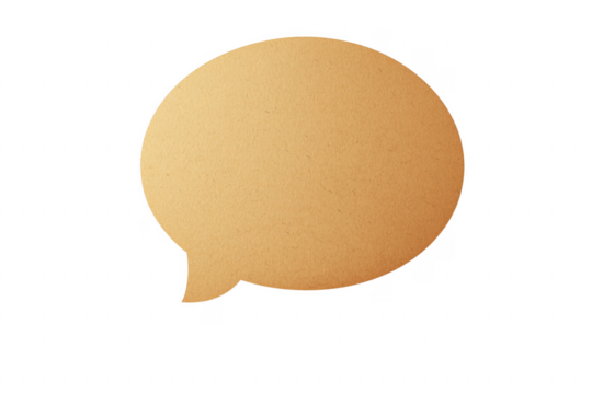 Speech bubble shape isolated on a transparent background