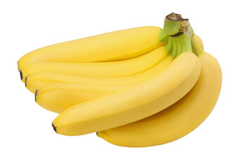 Bunch of bananas isolated, transparent PNG, PNG format