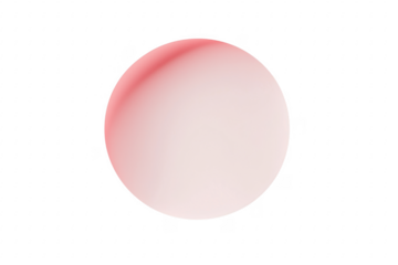 Soft pink orb glowing isolated on a transparent background