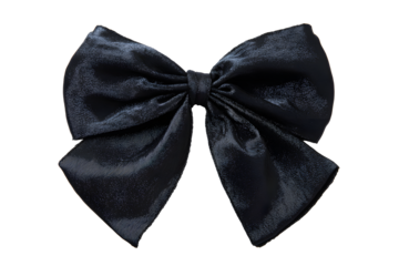 Color black bow Tie isolated on cutout PNG or transparent background. Decorate neck area. Bow tie Man. Mens Fashion. Various celebration. Gentleman Mockup, Design Template. 