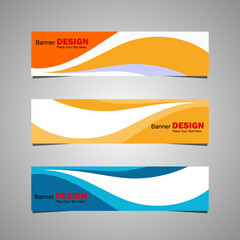 A collection of banner design templates. Perfect for web advertising. Vector illustrations with space for adding images.