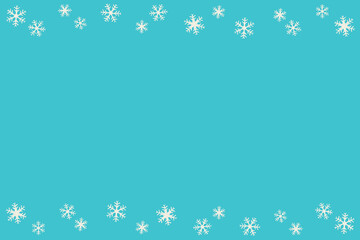 雪の結晶模様のフレーム