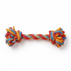 Colorful dog toy rope with knots for playful pets  