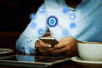 Artificial intelligence technology connecting digital data and mobile devices