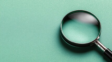 Magnifying Glass on Teal Surface