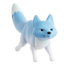 3D Render of Arctic Fox