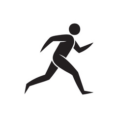 Silhouette of a person running