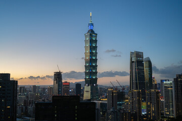 夕刻の台北の街並み, 台湾