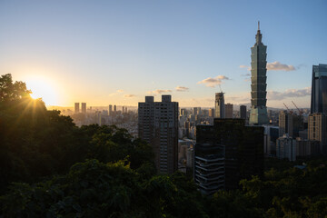 夕刻の台北の街並み, 台湾