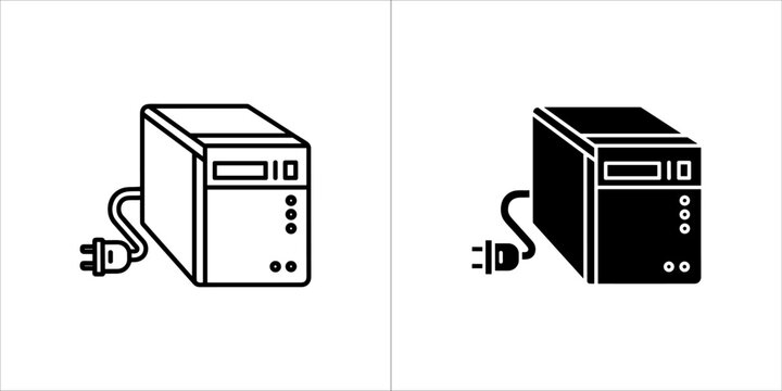 Uninterruptible power supply icon in vector format