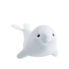 Illustration of a White Cartoon Baby Seal