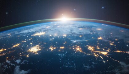 Obraz premium Earth Sustainability and Planetary Defense Shield