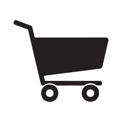 Black shopping cart icon