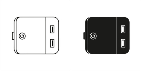 Usb charger in black and white