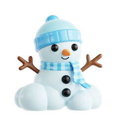 3D Render of Snowman for Winter