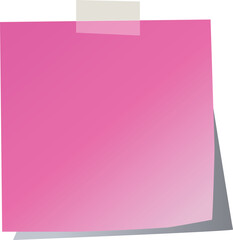 Pink sticky note mockup template for office and home use