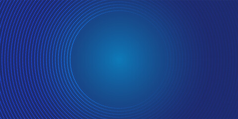 Dark abstract blue abstract vector background with bright and elegant glowing circle lines stacked abstract modern
