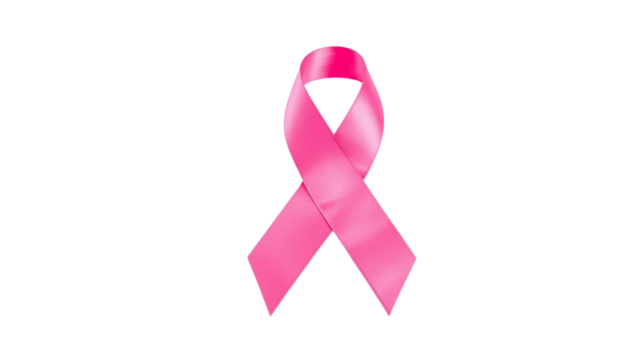 breast cancer awareness month, waving ribbon isolated with clipping path on white background. mother and world cancer day concept