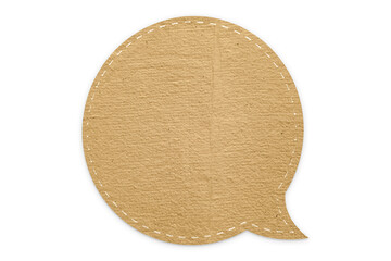 Blank Brown Cardboard Paper Speech Bubble PNG Transparent