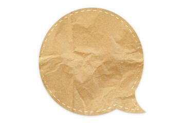 Blank Brown Cardboard Paper Speech Bubble PNG Transparent