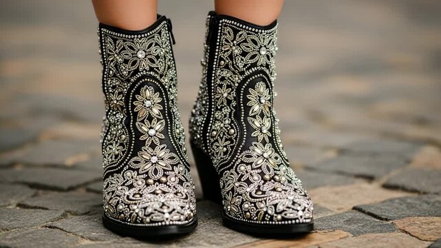 Embroidered Ankle Boots - A Stylish Fashion Statement for Any Occasion.