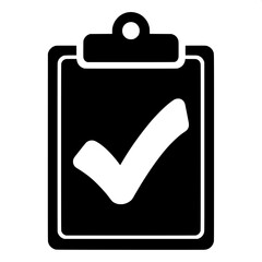 Clipboard with Check Mark - Symbol of Task Completion, Approval, or Success - 1000000509