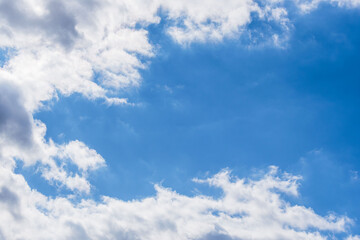 秋の空　昼の青空と雲36