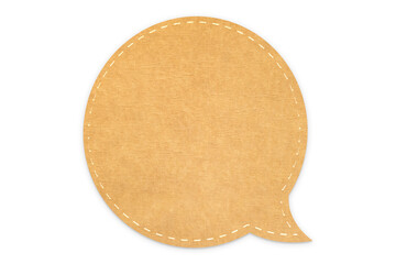 Blank Brown Cardboard Paper Speech Bubble PNG Transparent