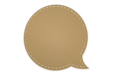Blank Brown Cardboard Paper Speech Bubble PNG Transparent