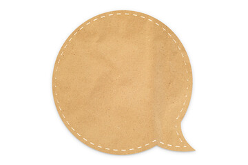 Blank Brown Cardboard Paper Speech Bubble PNG Transparent