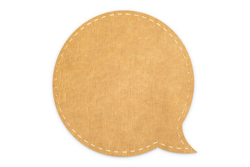 Blank Brown Cardboard Paper Speech Bubble PNG Transparent