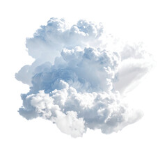 Fluffy, isolated cumulus cloud formation