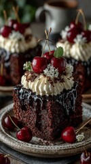 Decadent Chocolate Cherry Layer Cake