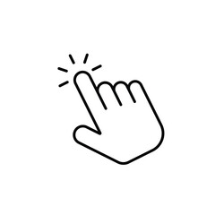 Hand cursor icon set. click icon vector. hand click pointer, Mouse click cursor icon.