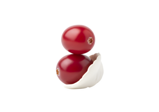 Cranberry on a bright white background
