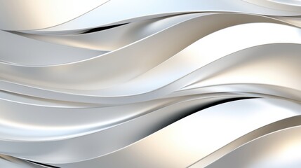 Fototapeta premium A 3D rendering of a metallic surface with curved lines and a gradient effect.