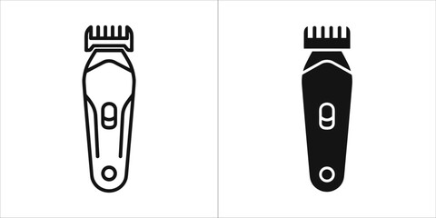 Hair clipper icon, barber and hair trimmer