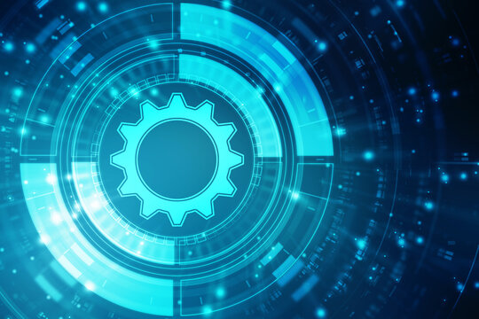 Process management, optimization operation, fix strategy industry, transmission gears wheel, software update status, Cog Gear Wheel on the technology abstract background