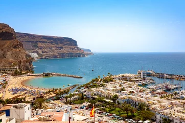 Tableau sur plexiglas les îles Canaries Bay of Puerto de Mogan, Island Gran Canaria, Canary Islands, Spain, Europe.  © Iryna Shpulak